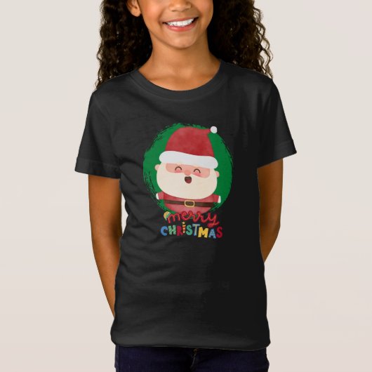 Cute Santa,Merry Christmas T-shirt (Voorkant)