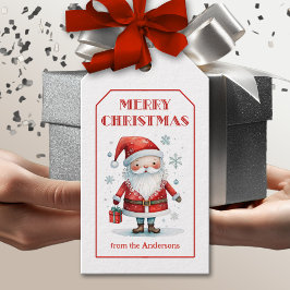 Cute Santa Merry Kerstmis Cadeaulabel