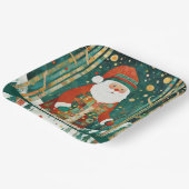 Cute Santa Merry Kerstmis Papieren Bordje (Gebogen)
