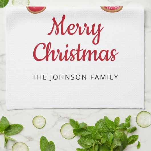 Cute Santa Merry Kerstmis Theedoek (Gevouwen)