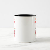 Cute Santa Merry Kerstmis Tweekleurige Koffiemok (Center)