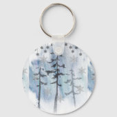 Cute Santa & Mrs. Claus Merry Christmas Greeting  Sleutelhanger (Achterkant)