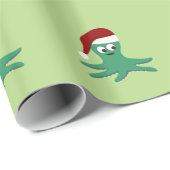 Cute Santa Octopus Cadeaupapier (Rol Hoek)