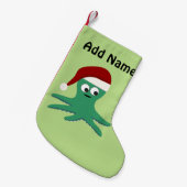 Cute Santa Octopus Kleine Kerstsok (Voorkant (Hangend))