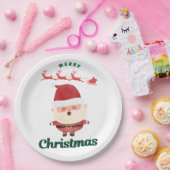 Cute Santa Papieren Bordje (Feest)
