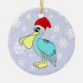 Cute Santa Pelican Ornament (Voorkant)