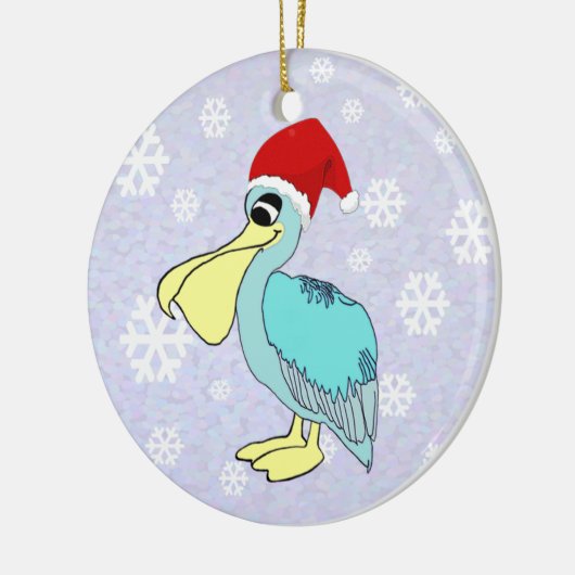 Cute Santa Pelican Ornament (Links)