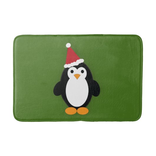 Cute Santa Penguin Badmat (Voorkant)