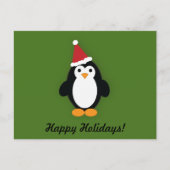 Cute Santa Penguin Briefkaart (Voorkant)