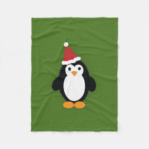 Cute Santa Penguin Fleece Deken