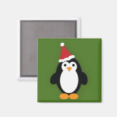 Cute Santa Penguin Magneet (Voorkant / Achterkant)
