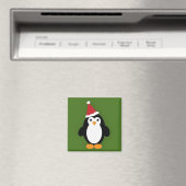 Cute Santa Penguin Magneet (Insitu (Vaatwasser))