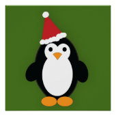 Cute Santa Penguin Perfect Poster (Voorkant)