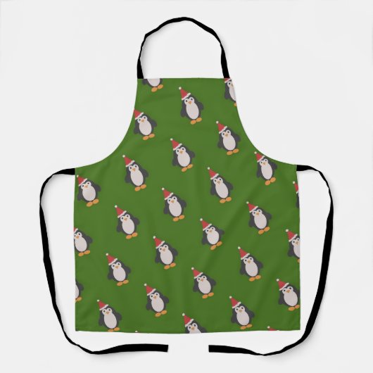 Cute Santa Penguin Schort (Voorkant)