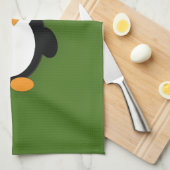 Cute Santa Penguin Theedoek (Quarter Fold)