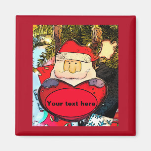Cute Santa personaliseren Magneet