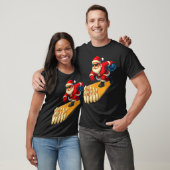 Cute Santa Playing Bowling Ball And Ns Bowler Chri T-shirt (Unisex)