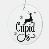 Cute Santa Reindeer Names Cupid Kerstmis Keramisch Ornament (Links)