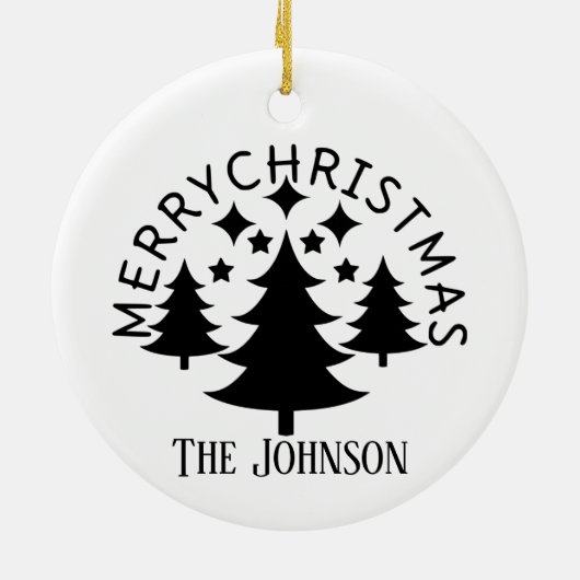 Cute Santa Reindeer Names Dasher Kerstmis Keramisch Ornament (Achterkant)