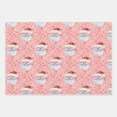 Cute Santa roze Inpakpapier Vel (Voorkant)