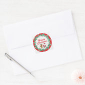 Cute Santa & Rudolph Christmas Sticker  (Envelop)