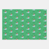 Cute Santa Seal Baby's Eerste Kerstmis Inpakpapier Vel (Voorkant 3)