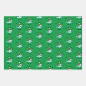 Cute Santa Seal Baby's Eerste Kerstmis Inpakpapier Vel (Voorkant)