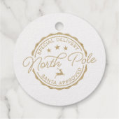 Cute Santa Seal North Pole Bedankjes Labels (Achterkant)