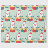 Cute Santa Shark Cadeaupapier (Vlak)
