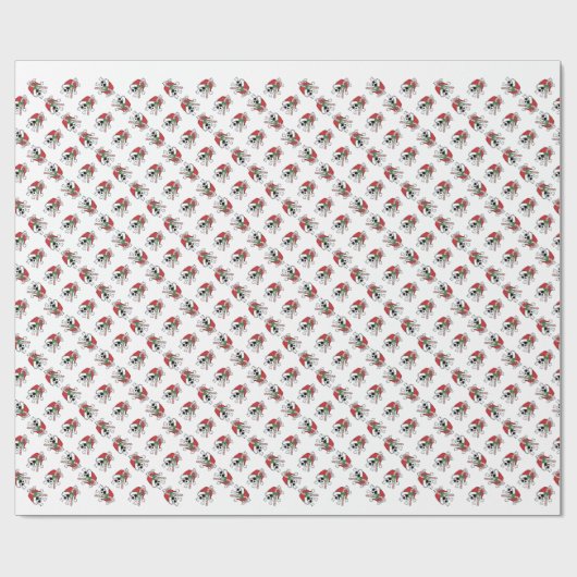 Cute Santa Skull Cadeaupapier (Vlak)