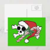 Cute Santa Skull Feestdagenkaart (Voorkant / Achterkant)