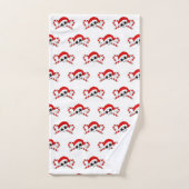Cute Santa Skull met snoeprietjes Bad Handdoek (Handdoek)