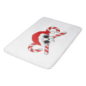 Cute Santa Skull met snoeprietjes Badmat (Gekanteld)