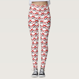 Cute Santa Skull met snoeprietjes Leggings