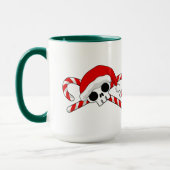 Cute Santa Skull met snoeprietjes Mok (Links)