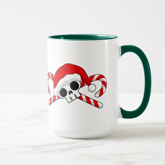 Cute Santa Skull met snoeprietjes Mok (Rechts)