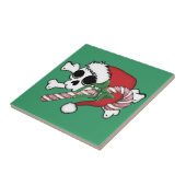 Cute Santa Skull Tegeltje (Zijkant)