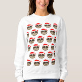 Cute Santa Sloth Kerstmis Jumper Sweater (Voorkant)
