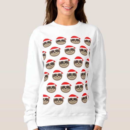Cute Santa Sloth Kerstmis Jumper Sweater (Voorkant)