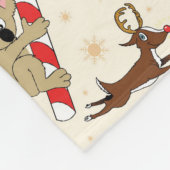 Cute Santa Sloth Prettige feestdagen Fleece Deken (Hoek)