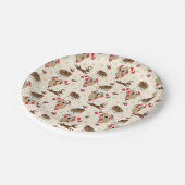 Cute Santa Sloth Prettige feestdagen Papieren Bordje (Gekanteld)