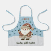 Cute Santa Snowflakes Santa's Little Baker Kids Schort (Voorkant)