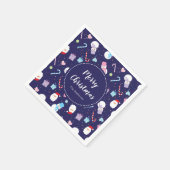 Cute Santa Snowman Candy Cane-kerstpatroon Servet (Hoek)