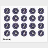 Cute Santa-stempel Noorderpool Goedgekeurd Label (Vel)
