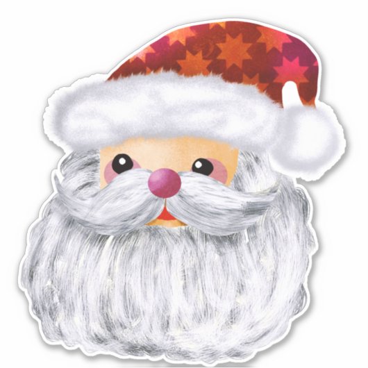 Cute Santa Sticker (Voorkant)