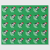 Cute Santa-verpleegpinguïn met kerstspuit Cadeaupapier (Vlak)