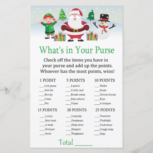 Cute Santa Wat zit er in je paardenspel (Voorkant)