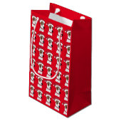 Cute Santa Whippet Merry kerstcadeau Klein Cadeauzakje (Achterkant Gekanteld)