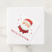 Cute Santa with stars Merry Christmas gift or Bedankjes Labels (In situ)