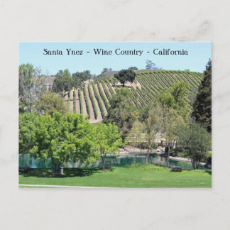 Cute Santa Ynez Wine Country Briefkaart! Briefkaart